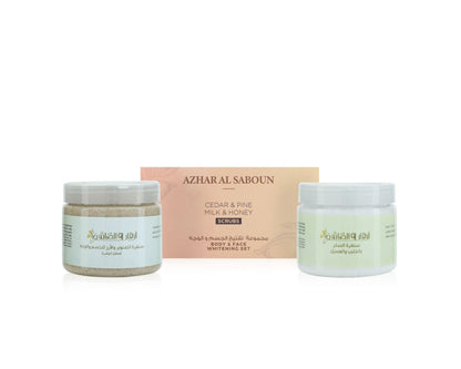 Honey Milk & Cedar Pine Body Scrub Set